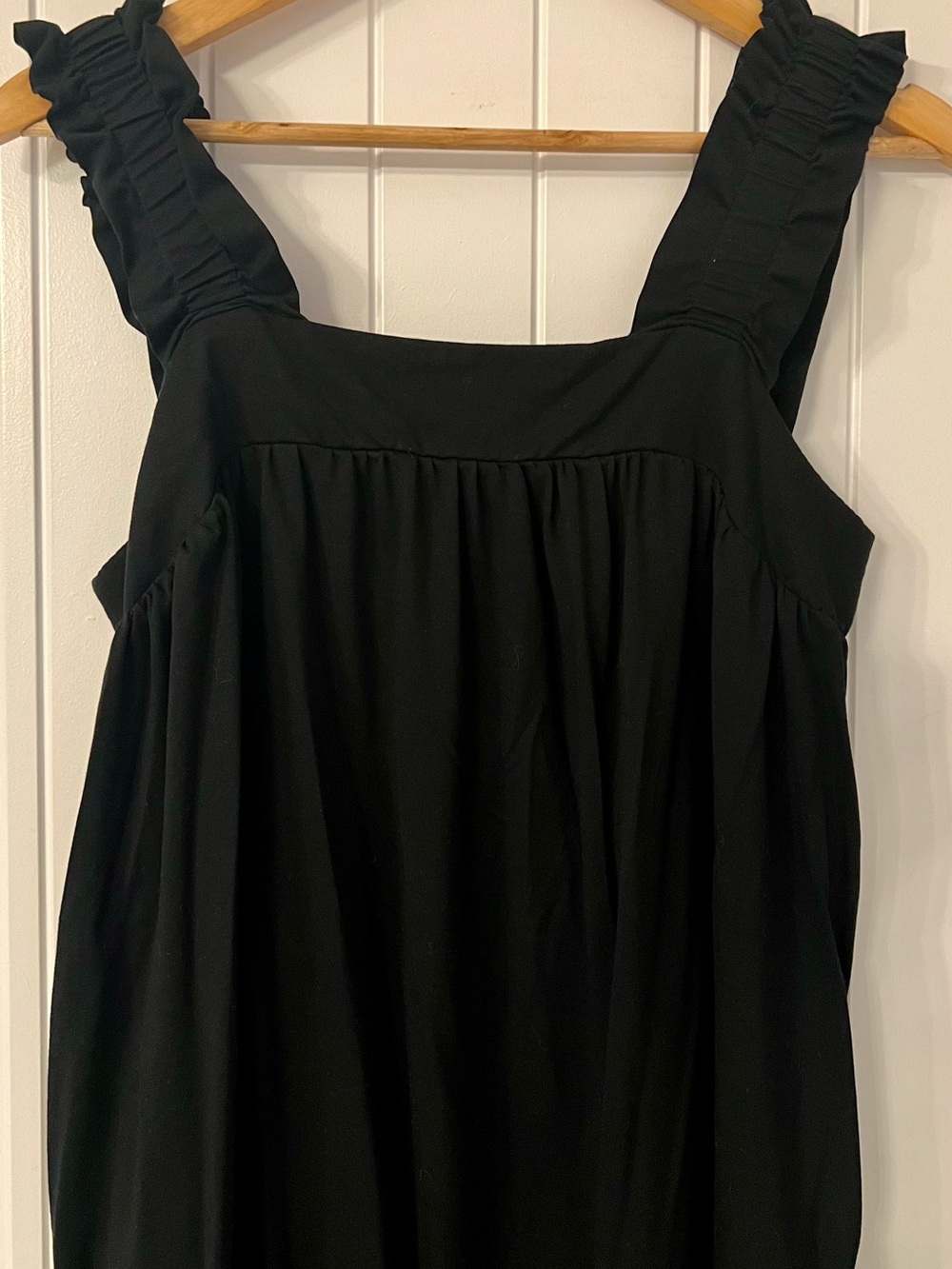 a new day Black Ruffle-Strap Mini Dress
